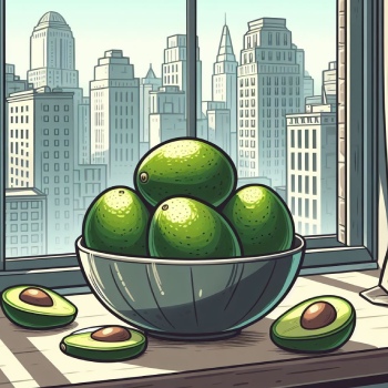An indoor avocado