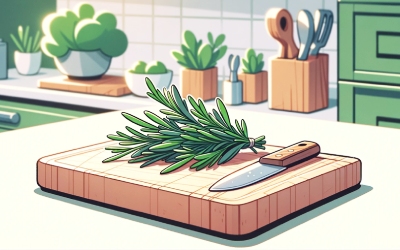 Fresh rosemary leaves