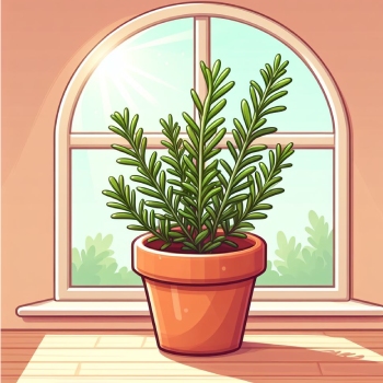 A rosemary plant